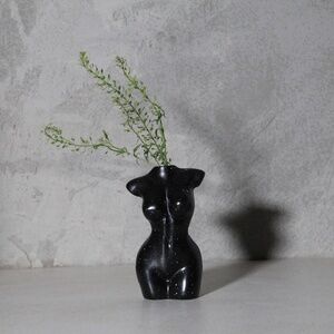 Black Body Vase | Handmade Ceramic, Home Decor, Sculpture, Planter, Flower pot